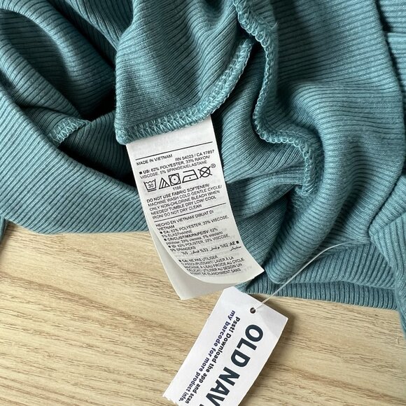 Old Navy Ultralite Ribbed Cardigan Top Plus Size 3X Cropped Tennessee Blue GoDry - Picture 7 of 9